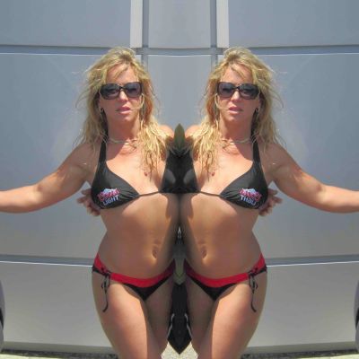 Melanie Stripper Big Tit Black String Bikini