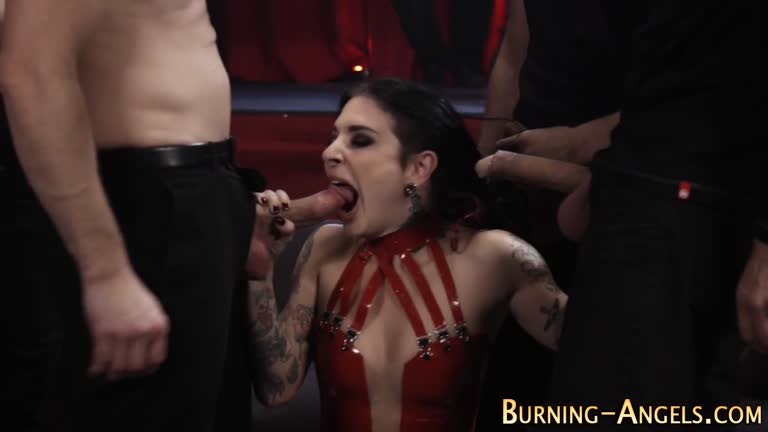 Goth Babe Gets Triple Fucked