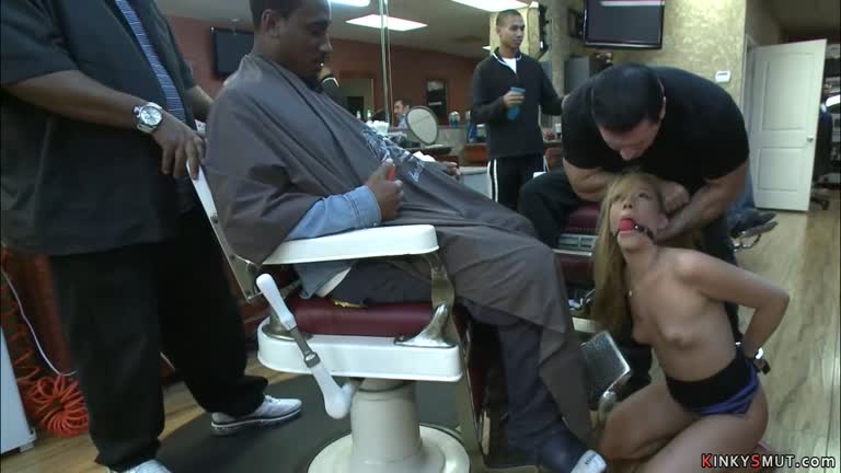 Bound Sub Anal Fucked At Barbershop