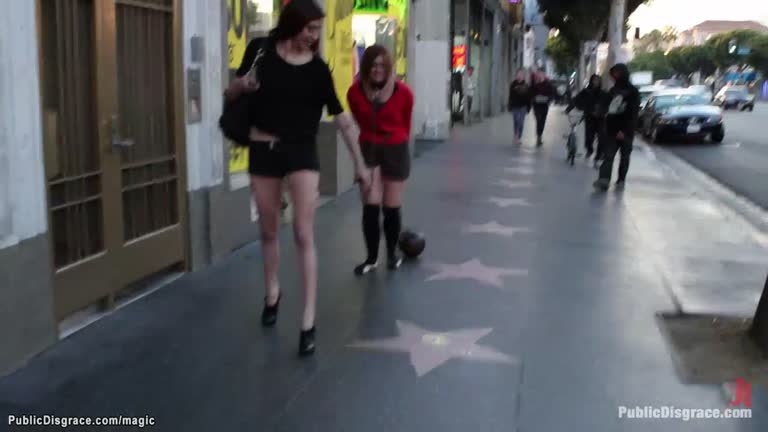 Brunette Slave Disgraced On The Streets