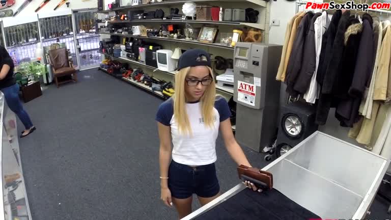 Skinny Amateur Spreads Her Pussy For Pawnshop Owner